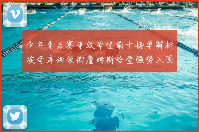 今年季后赛净效率值前十榜单解析埃奇库姆领衔詹姆斯哈登强势入围